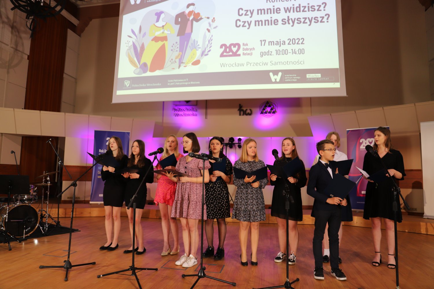 Koncert "Czy mnie widzisz? Czy mnie słyszysz?" w Auli Politechniki Wrocławskiej
17 maja 2022r.
