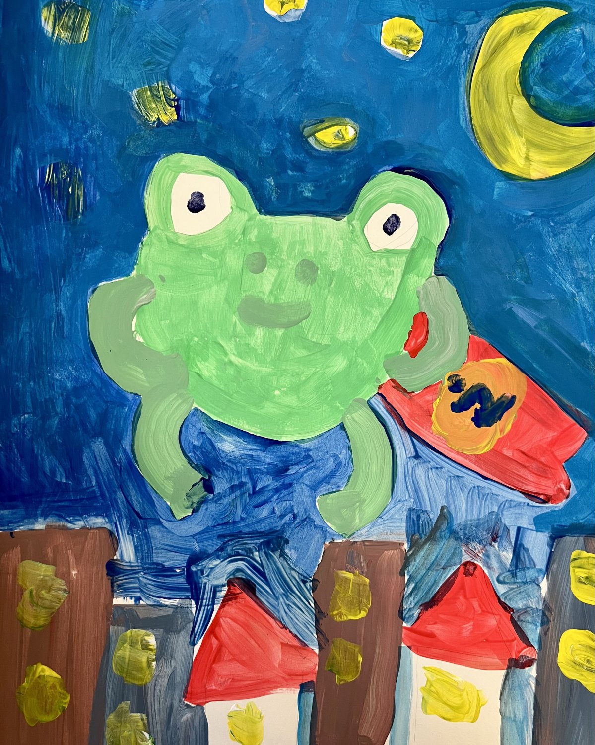 Niezwykła superbohaterka żaba. Opiekunka potrzebujących dzieciaków.