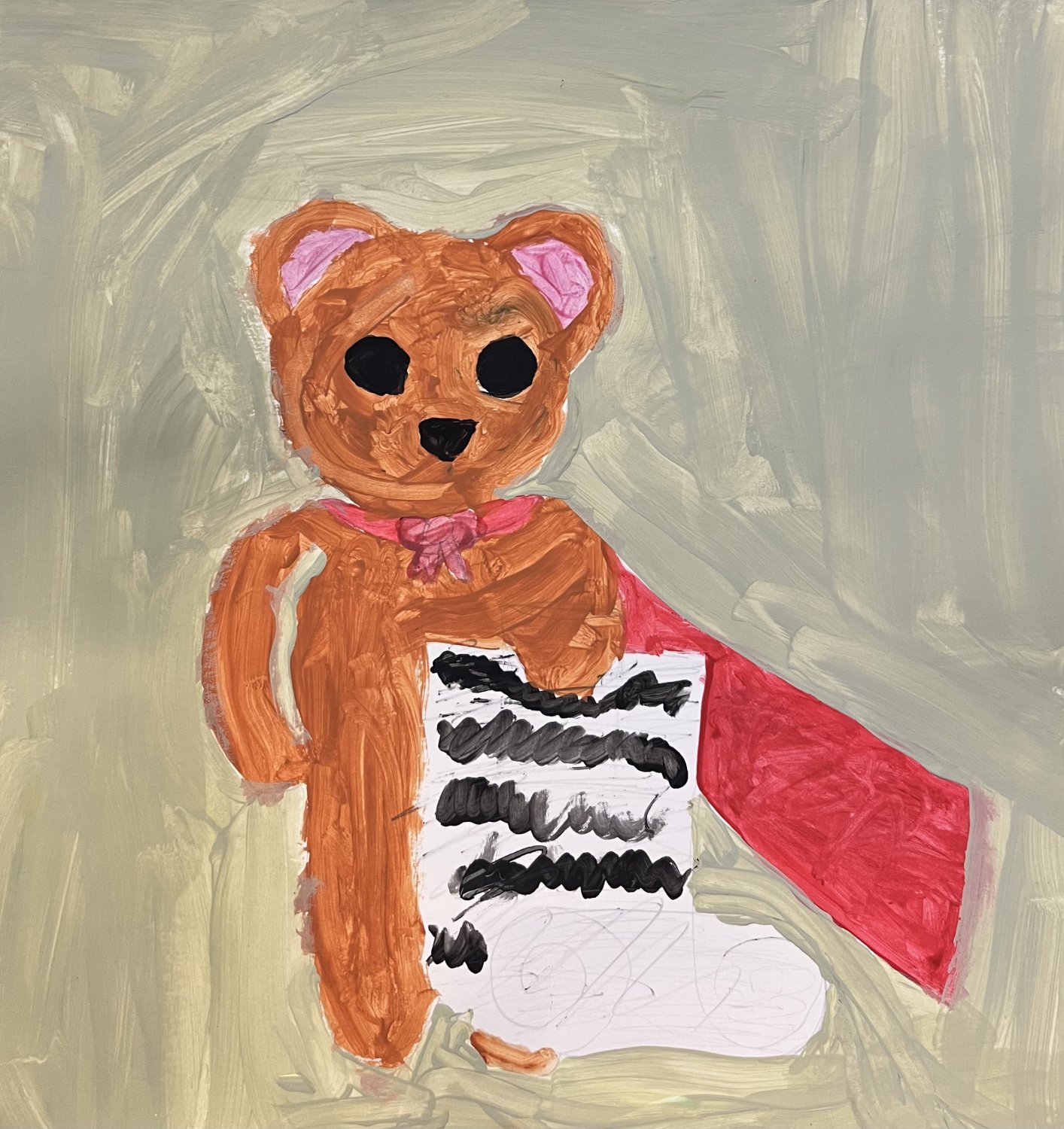 Przedstawienie dużego misia, którego można cały czas przytulać w trudnych chwilach. Opiekun i przyjaciel.