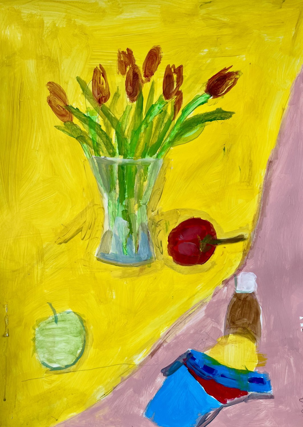 Jasne świetliste barwy, studium martwej natury