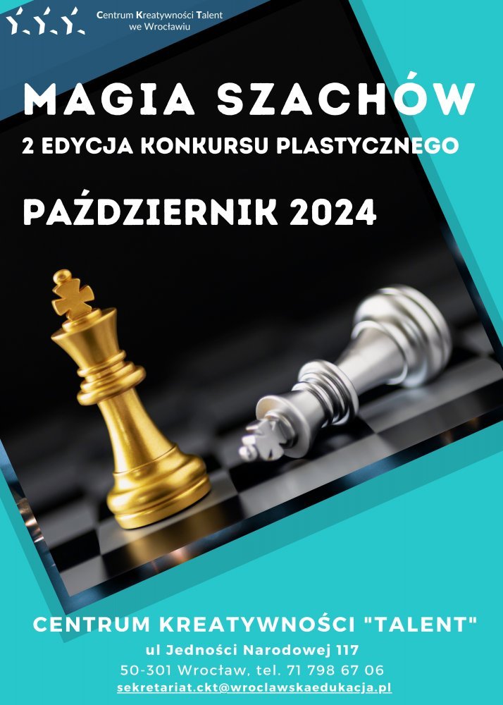 Plakat konkursu Magia szachów