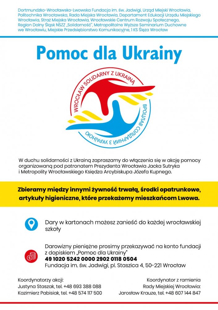 Plakat "Pomoc dla Ukrainy"