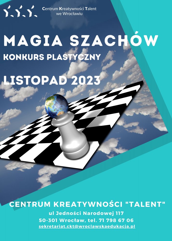 Plakat konkursu plastycznego Magia Szachów