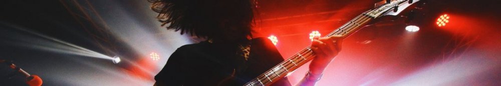 baner czerwono czarny z gitarą nawiązujący do koncertu rockowego